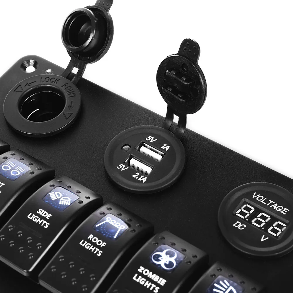 Новое поступление автомобиль 5 Pin двойной светодиодный фонарь USB зарядное