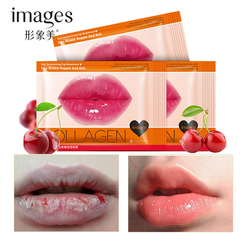 

Cherry Collagen Moisturizing Lip Mask Deep Hydrating Exfoliating Anti Aging Anti Winkles Lips Care Beauty Essentials 10PCS