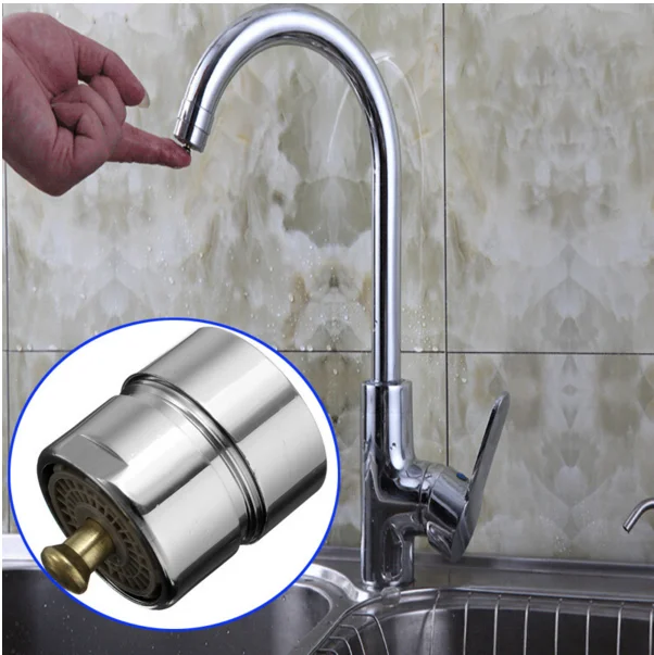 

Leante 1PC Brass One Touch Control Faucet Aerator Water Saving Tap Aerator Valve Male Thread 23.6mm Bubbler Purifier Stop Water