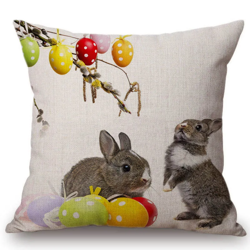The Easter S Day Bunny Eggs Decoration Chair Bench Cushion Cover