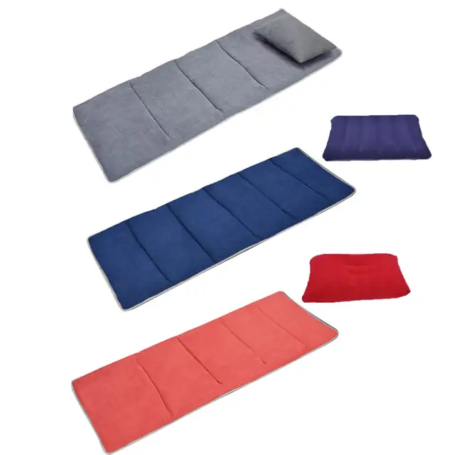 Folding Moisture Proof Mattress With Inflatable Pillow Cushion