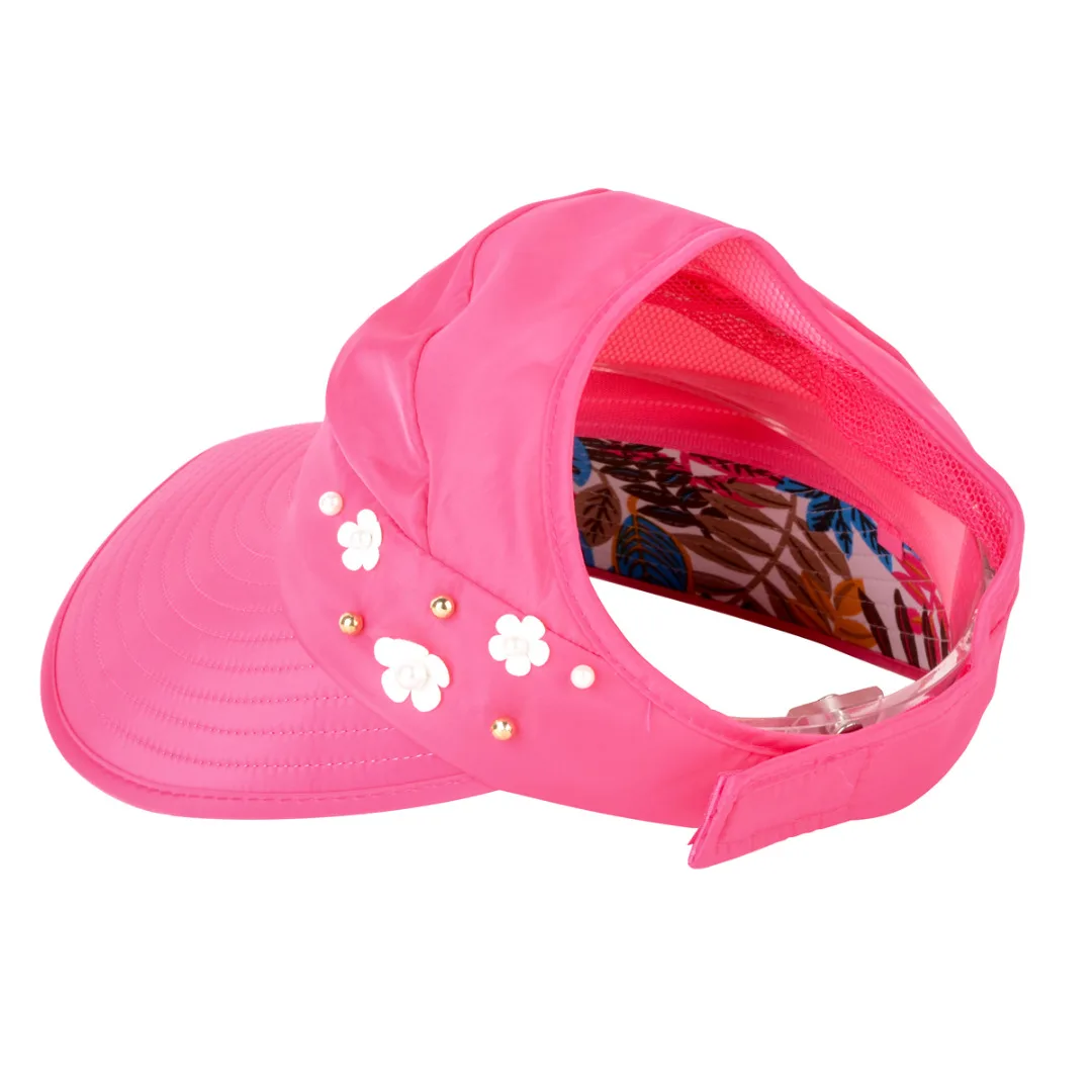 Summer Wide Brim Hat Visor Cap Foldable Fower Beach Sun Hat Women Outdoor Anti-UV hats BBYES