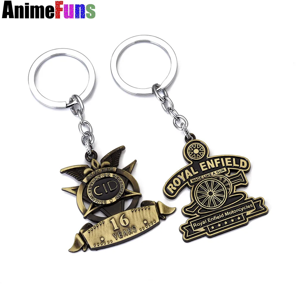 10PCS/Set High Quality Royal Enfield Motorcycle Keychain Antique Bronze