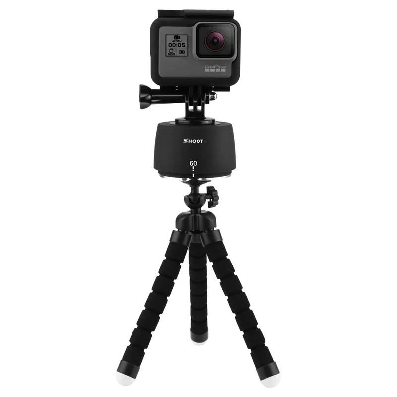 360 Degrees Rotation Time Lapse Tripod 60 Minutes delayer Octopus Tripod For GoPro Hero 7 5 6 Sjcam Camera For iPhone Accessories (8)