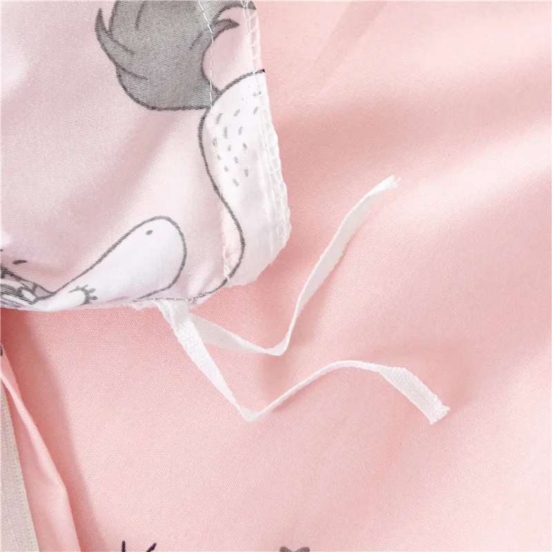 FANAIJIA 3d розовое постельное белье с изображением единорога, наборы двухразмерных мультяшных детских пододеяльников с наволочками, полноразмерный Комплект постельного белья