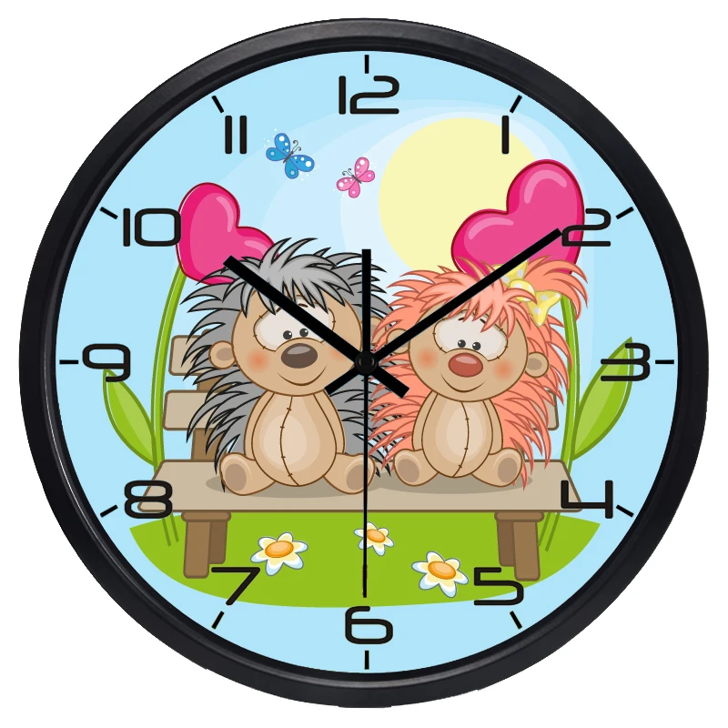 Милые часы с изображением ежа из мультфильма|wall clock|kids room wall clockroom clock |