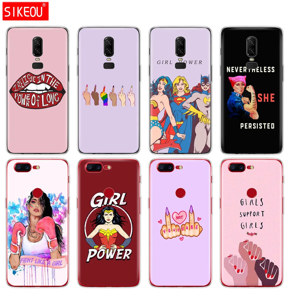Силиконовый чехол для телефона Oneplus one plus 6 5T 5 3 A3000 A5000 Girl Power|Бамперы| |