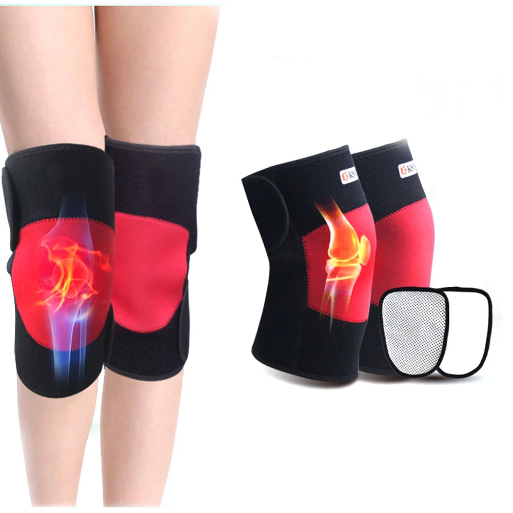 

1Pair Self Heated Knee Brace Wrap Magnetic Heating Pad Hot Compress for Arthritis Pain Relief Recovery