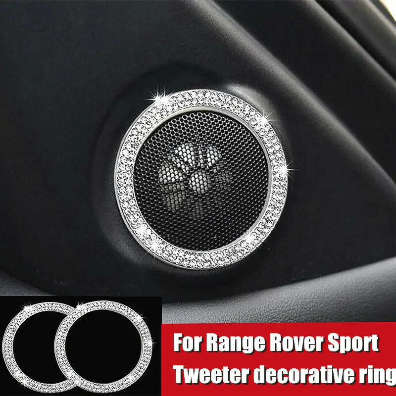 

2PCS New Zinc Alloy Tweeter Diamond Decorative Ring For Range Rover Sport Model