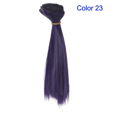 1 шт. волосы refires bjd волосы 15 см* 100 см синий зеленый фиолетовый цвет короткий парик с прямыми волосами для 1/3 1/4 BJD diy - Цвет: Color 23