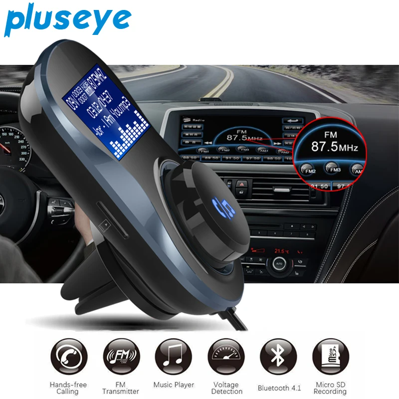 

Bluetooth FM Transmitter Audio Wireless Car Mp3 Player In-Car FM Modulator Handsfree Bluetooth Car Kit for iPhone Samsung