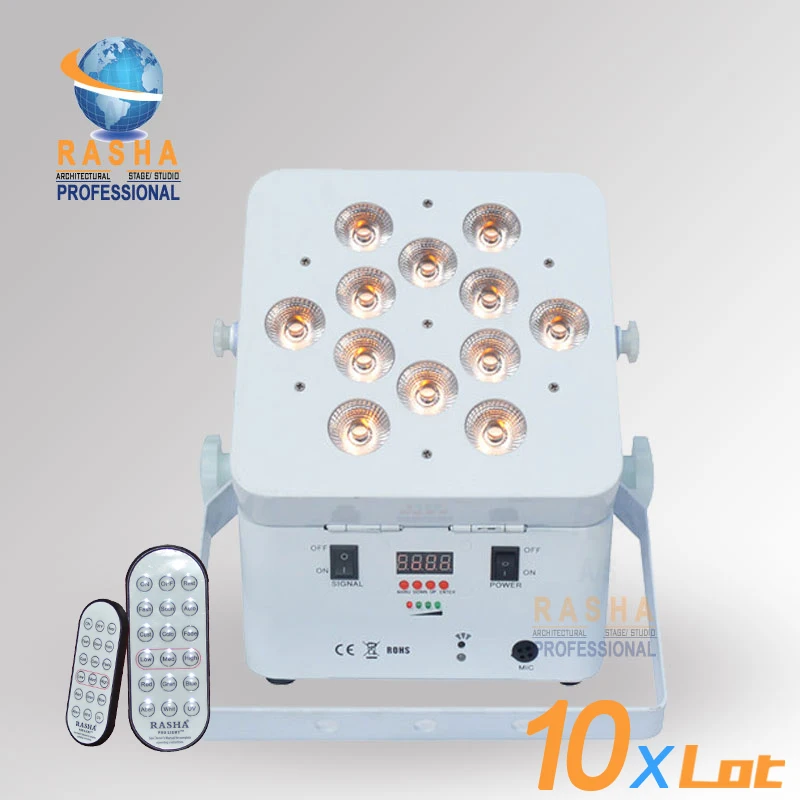 

10X Lot 12*18W 6IN1 RGBAW UV Battery Operated Wireless LED Par Profile DMX512 Par Can 15-20hours Backup Stage Wedding Freedoom