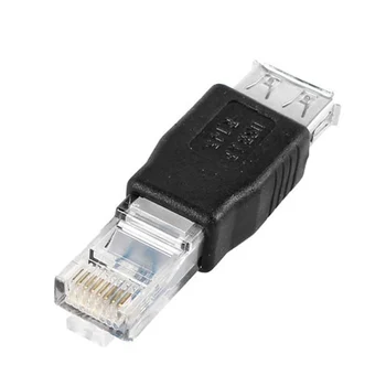 

2Pcs PC USB to RJ45 Female A to Ethernet Internet RJ45 Connector Adapter UY8