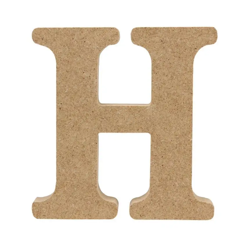 Свадебный деревянный буквенный алфавит слово персонализированное английский DIY ремесло праздник Декор дома ручной работы Ретро дизайн - Цвет: H