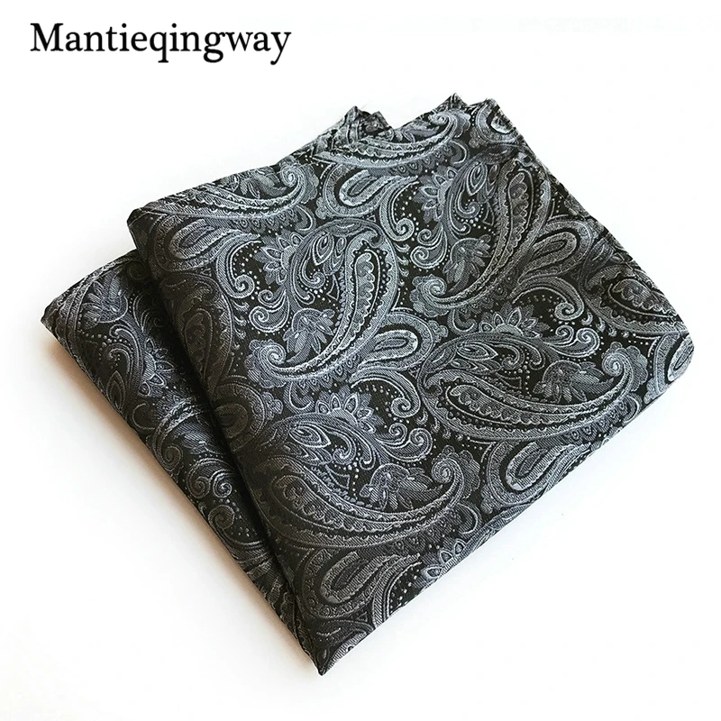 Mantieqingway мужские Цветочный плед Hanky унисекс высокое качество платок полиэстер Пейсли Бизнес платок грудь Полотенца