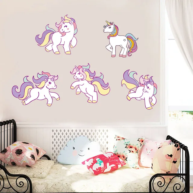 art home decor cartoon horse kid room boys girls wall sticker vinyl