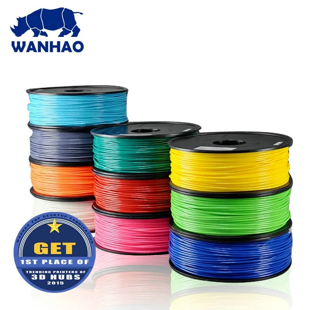 

Best Wanhao PLA colors filament for 3d Printer 1.75 mm plastic spool 1 kg netto (1.4 kg brutto)