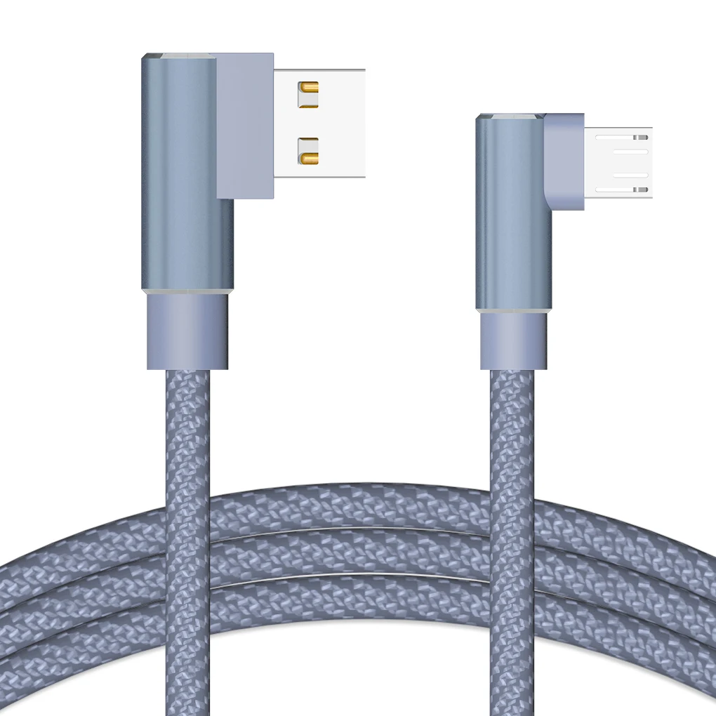 Высокоскоростной 2 м зарядный кабель двойной локоть USB кабель 2A Синхронизация данных нейлон тканый TPE для Android IOS type-C - Цвет: NO.4