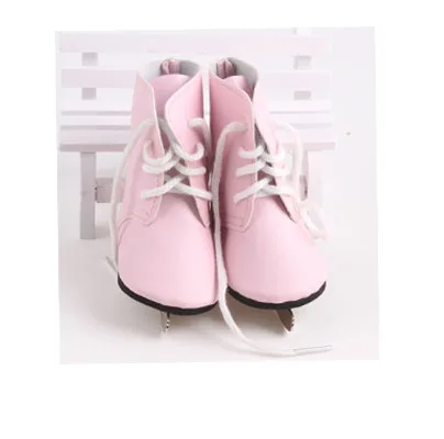 Кукла скейт обувь 2 цвета ледяной скейт лезвие ручной работы для 18 дюймов американская кукла и 43 см кукла рожденная для поколения Девичья игрушка кукла - Цвет: b465