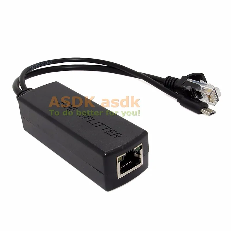 IEEE 802.3af Стандартный и 5 В 2A Выход 10/100 м PoE Splitter Разъем Micro USB Мощность over Ethernet для IP Камера