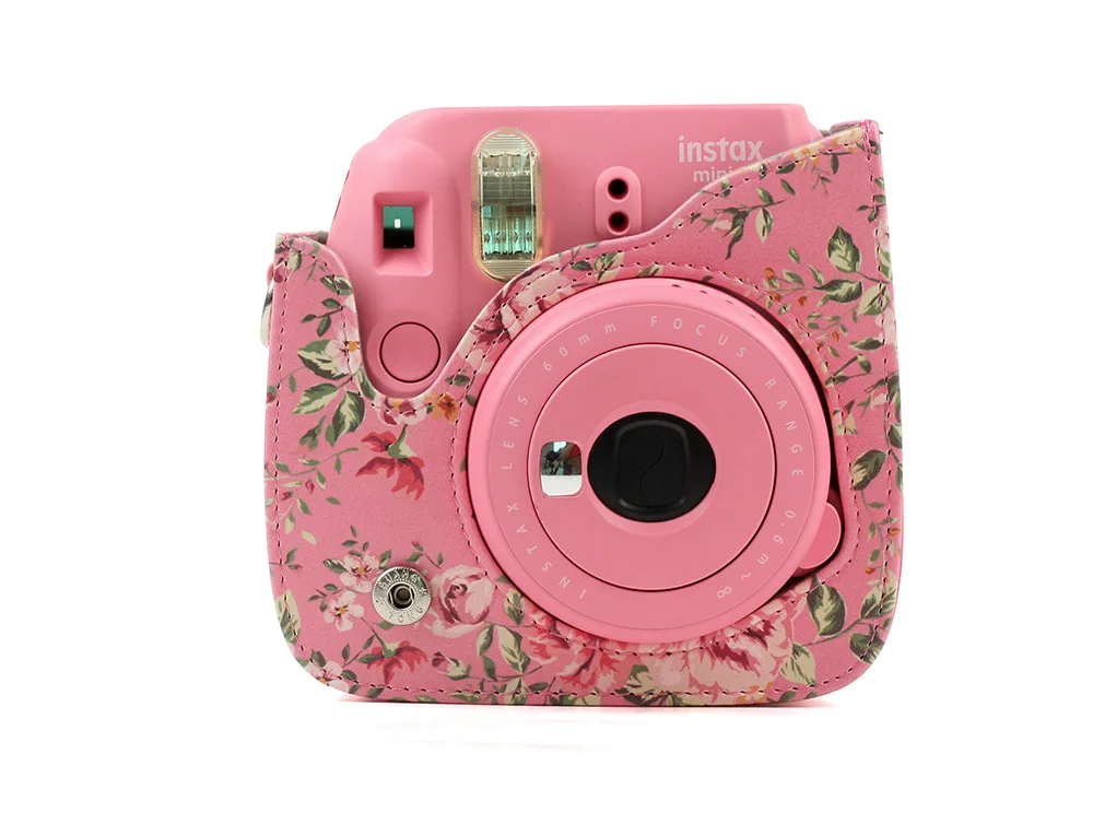 Для Fujifilm Instax Mini 8 8+ 9 Аксессуары для камеры цветы, полиуретан, кожа мгновенная камера сумка на плечо защитный чехол сумка