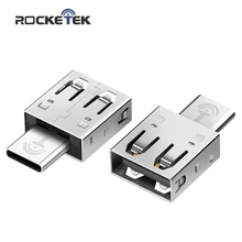 Rocketek Высокое качество USB 2,0 для type c OTG адаптер алюминиевый телефон тип-c аксессуары разъем для Xiaomi Oneplus LG Nexus 5X, 6P