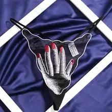 Сексуальные женские трусики с пальмовым узором, нижнее белье, стринги с пальмовой вышивкой, трусики-стринги, Дамское забавное нижнее белье, трусики