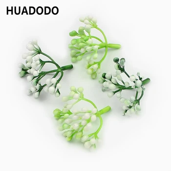 

HUADODO 10pcs Artificial Gypsophila flower heads Artificial Stamen Plastic flowers For Home DIY Gift box Wedding Decoration