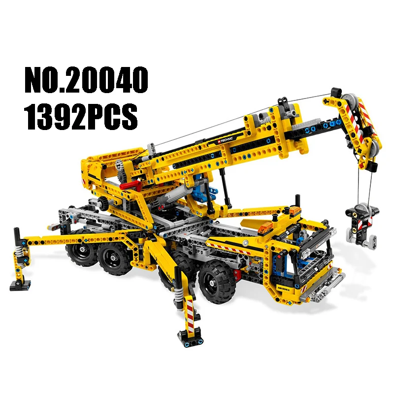 

WAZ Compatible Technic 8053 20040 1392pcs Creator Moving Crane Set building blocks Figure Bricks toys for children