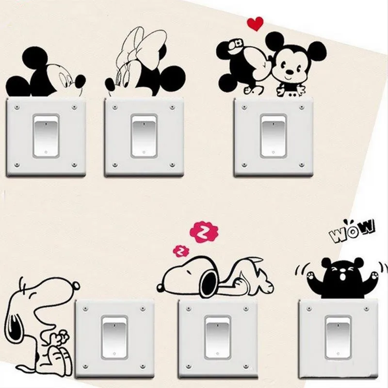 

High Quality Switch Sticker Vinyl Wall Decals Wall Stickers for Kids Rooms Home Decoration Wholesale Droppshipping Size 86mm