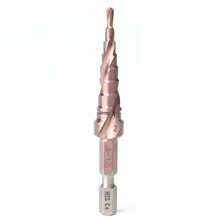 HSS CO M35 Hex Shank 3-12MM Spiral Groove Broca Metal Step Cone Drill Bit Stainless Steel Hole Saw Cutter Wood Power Tool HSS CO M35 Hex Shank 3-12MM Spiral Groove Broca Metal Step Cone Drill Bit Stainless Steel Hole Saw Cutter Wood Power Tool