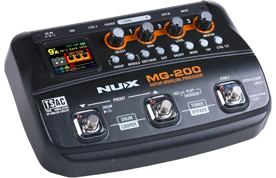 NUX MG-200 MG200 Гитарный процессор моделирования гитарный мульти-процессор эффектов с 55 эффектными моделями EU Plug