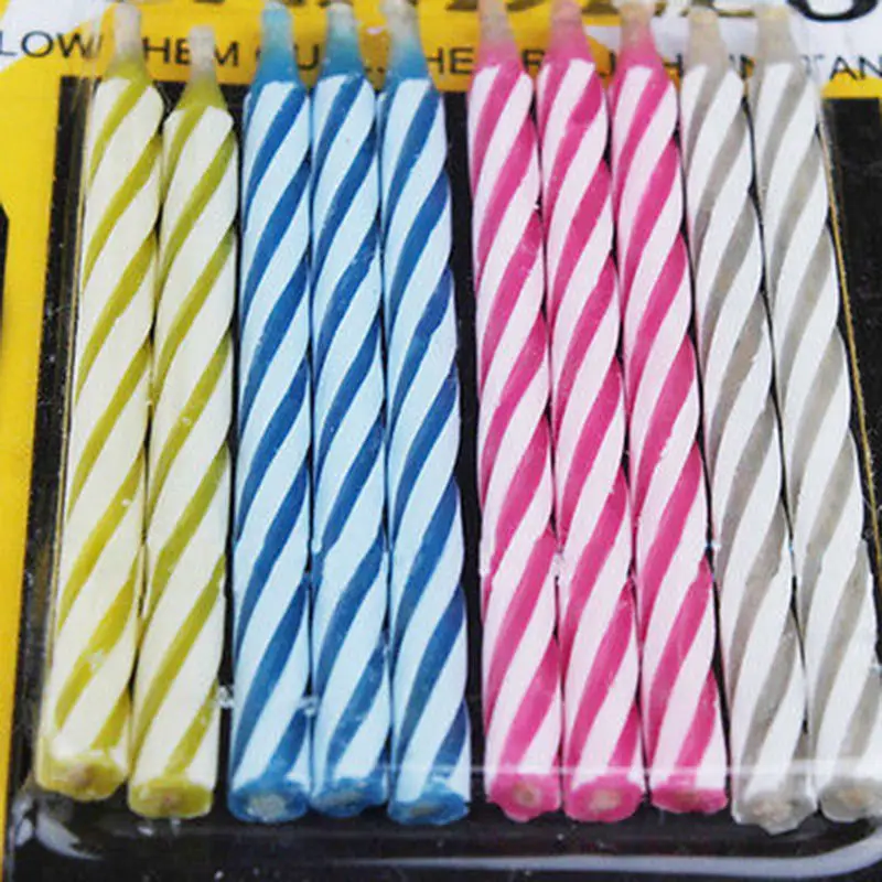 10Pcs/ Box Magic Trick Relighting Candles Birthday Cake Party Blowing