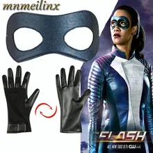 Маска перчатки для вспышки 5 Ирис Уэст Косплей Костюм Хэллоуин свободный размер перчатки унисекс маска головной убор Хэллоуин