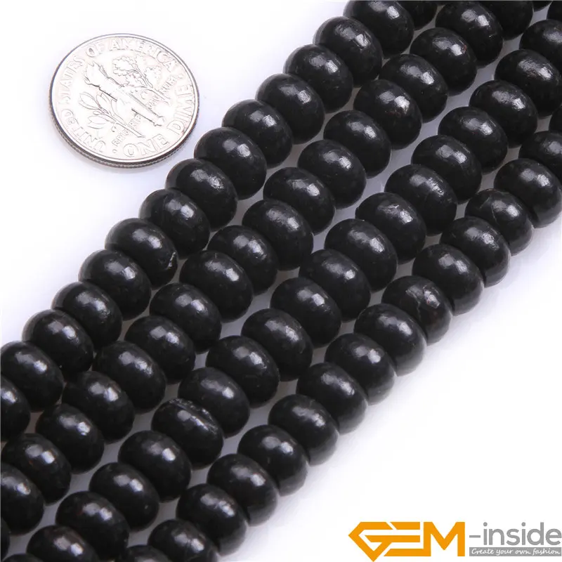 5x10 мм Rondelle Spacer черные коралловые бусины модные каменные для изготовления