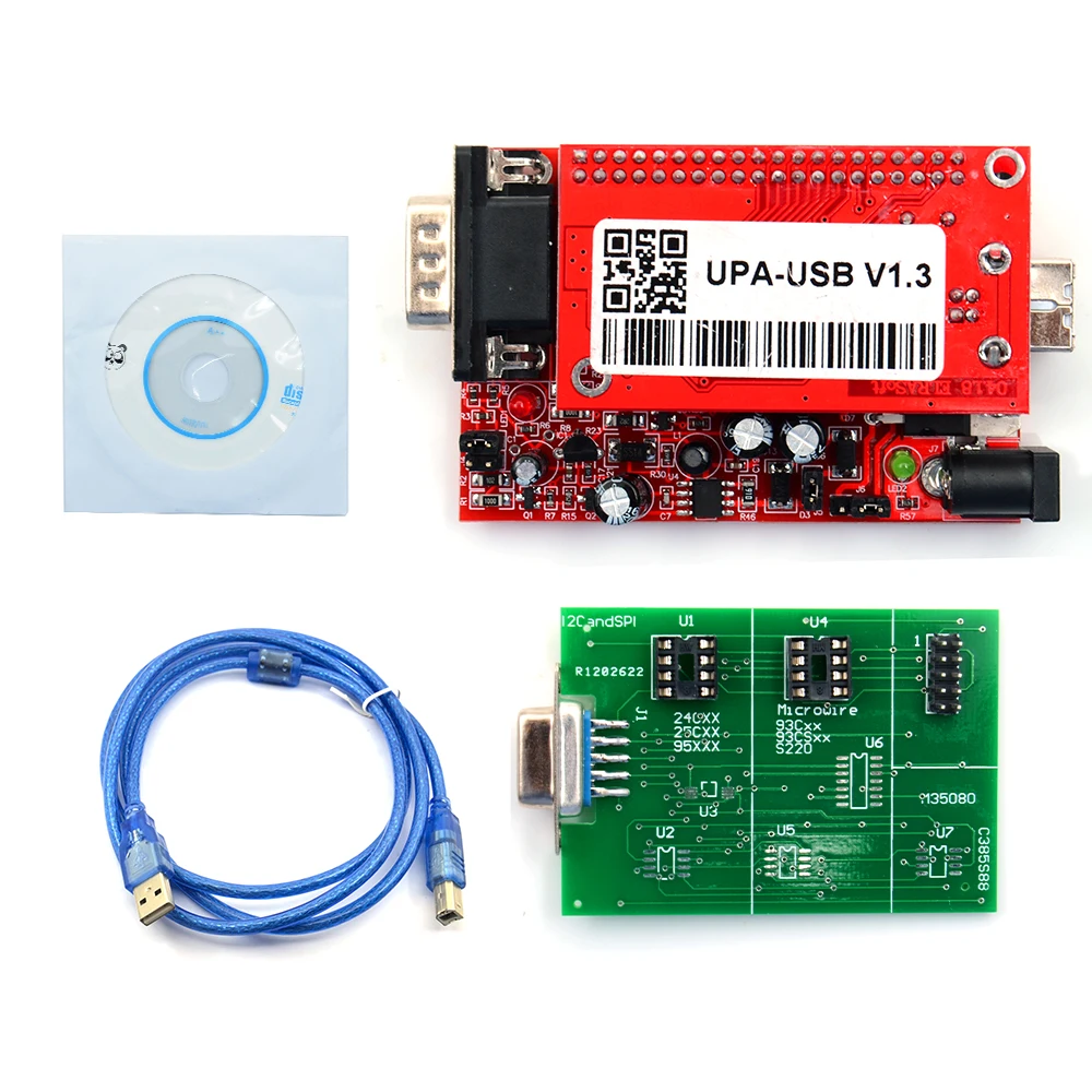 Лучший UPA UPA Usb программатор ЭБУ UPA-USB ЭБУ программатор UPA USB V1.3 с полным адаптером с бесплатной доставкой