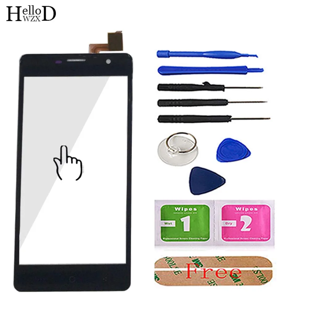 Touch Screen Panel For DEXP Ixion ES950 Touch Panel Touch Screen Digitizer Front Glass Sensor Smartphone Mobile Tools Adhesive - Цвет: Black With Tools