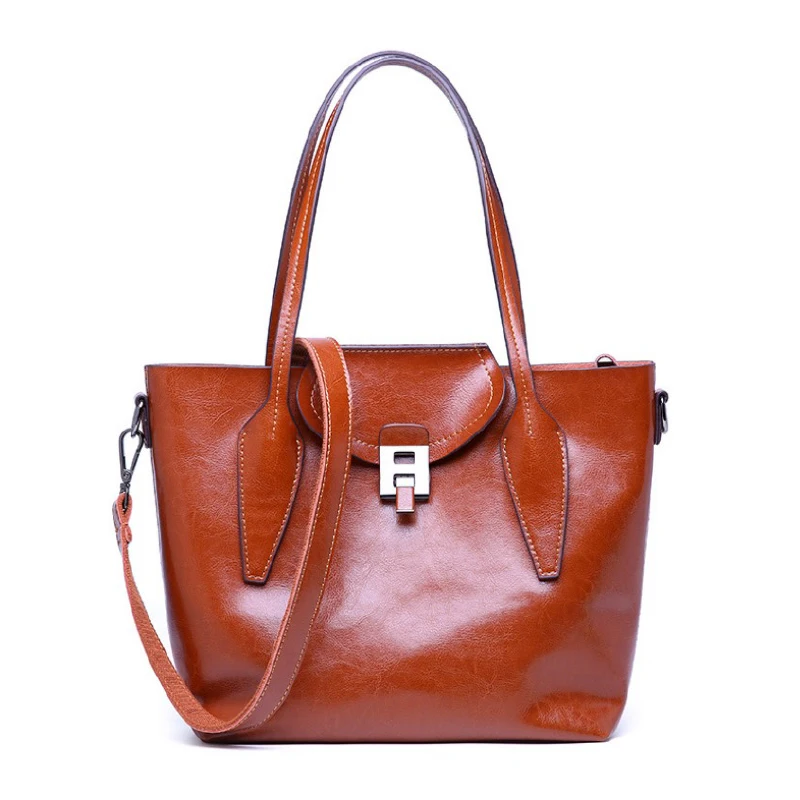 

New 2019 genuine leather women bag retro women handbag casual shoulder Messenger bag wild large capacity shopping tote bags