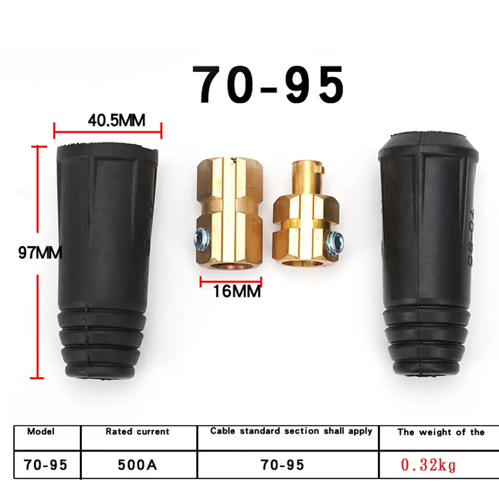 Профессиональный 10 25 35 50 70 95 сварщик Быстрый соединительный кабель Max 500A для MIG MMA TIG сварочный аппарат настоящая медь Резина Европа