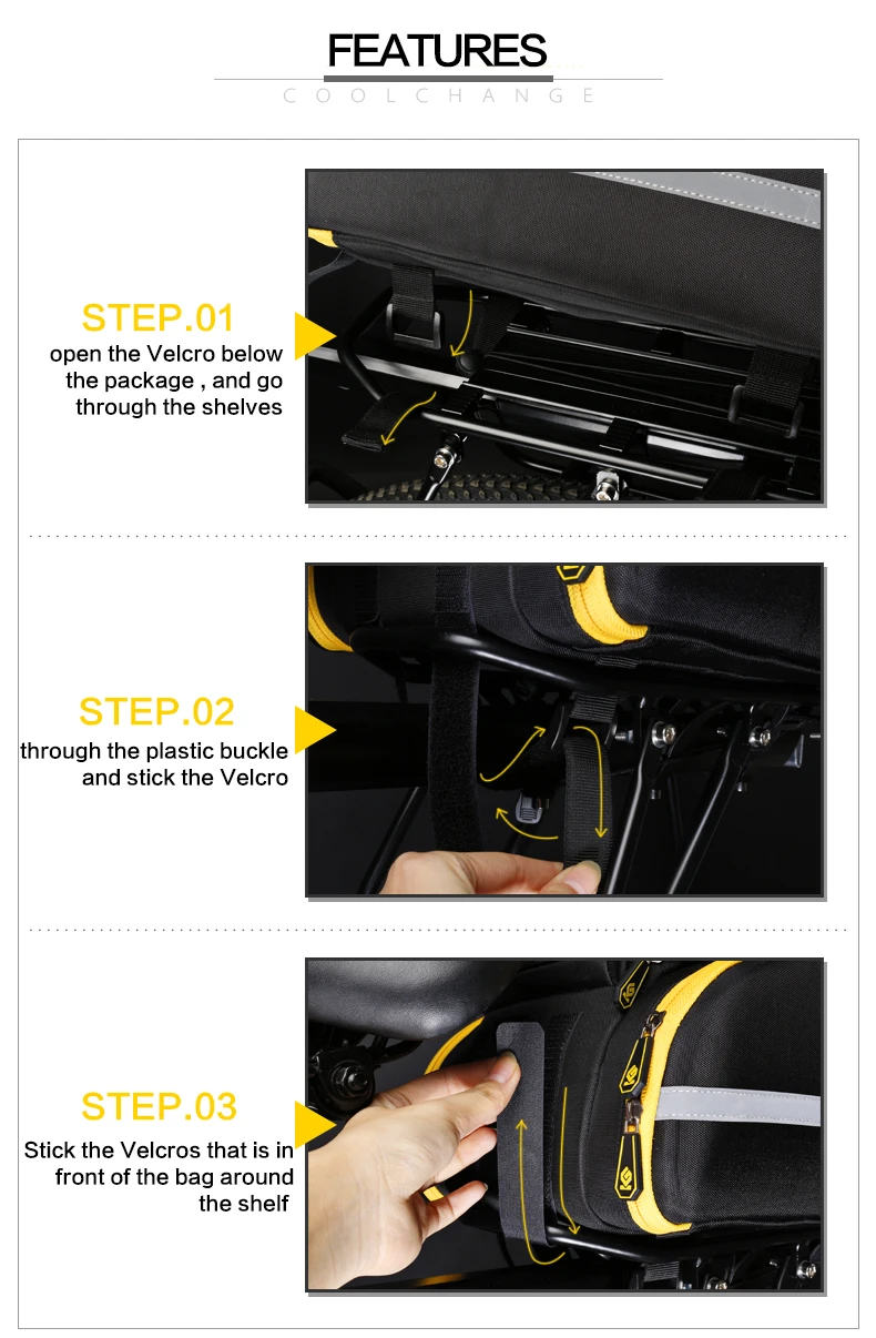 Cheap CoolChange Waterproof Bicycle Bag 35L Multifunction Portable Cycling Rear Seat Tail Bag Bike Bag Shoulder Handbag Accessories 38