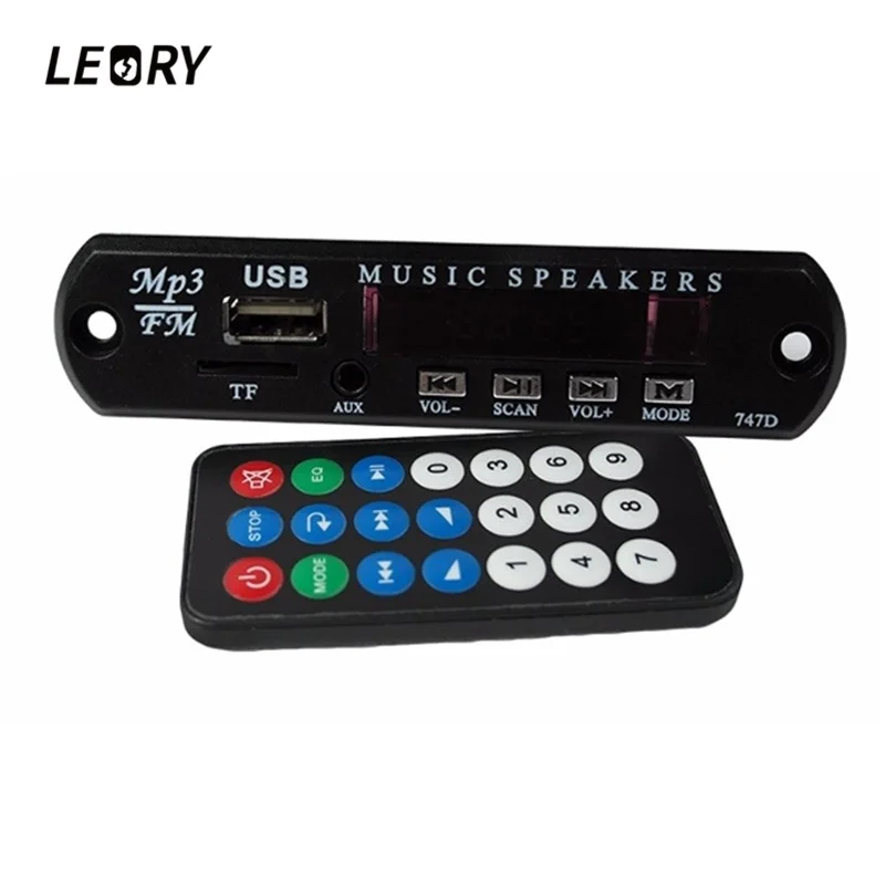 LEORY MP3 Decoder Board With USB UDisk TFCard Jack Remote
