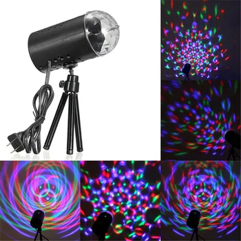 

High quality 3W Full Color rotating lamp RGB Stage Light DJ Disco Lamp crystal rotating light DJ magic ball KTV BAR HOME Party