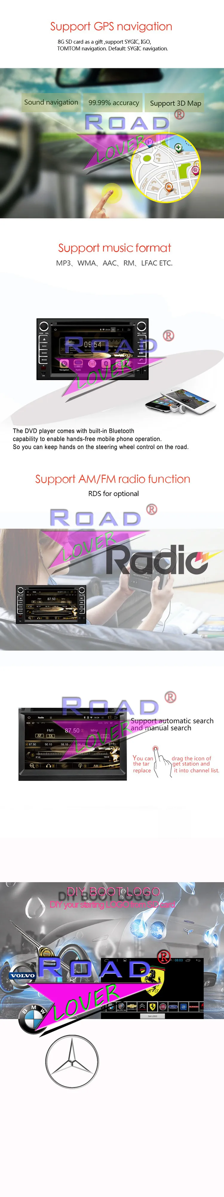 Cheap Roadlover Android 9.0 Car DVD Player For KIA Cerato Sportage Sorento Carens Optima Picanto Carnival Pride Stereo GPS Navigation 9