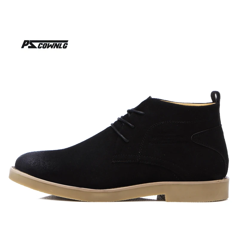 Primavera Inverno Ankle Boots para Homens Deslizamento Em Homens De Couro sapatos 2017 sapatos de Inverno Botas de Salto Baixo Do Vintage 4 Clors tamanho 39 44