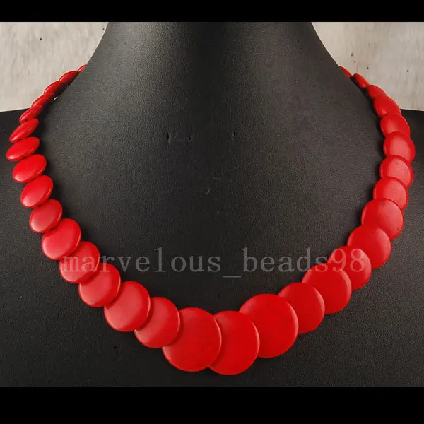 

Free shipping Fashion Jewelry Multicolor howlite Round Gem Necklace 20" SG5787