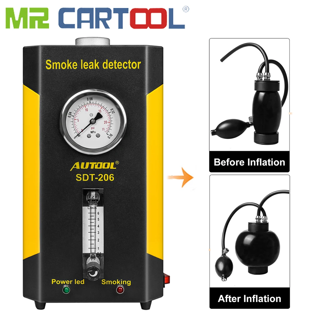 Mr Cartool SDT206 12V Car Pipeline Leak Detector Smoke Machine