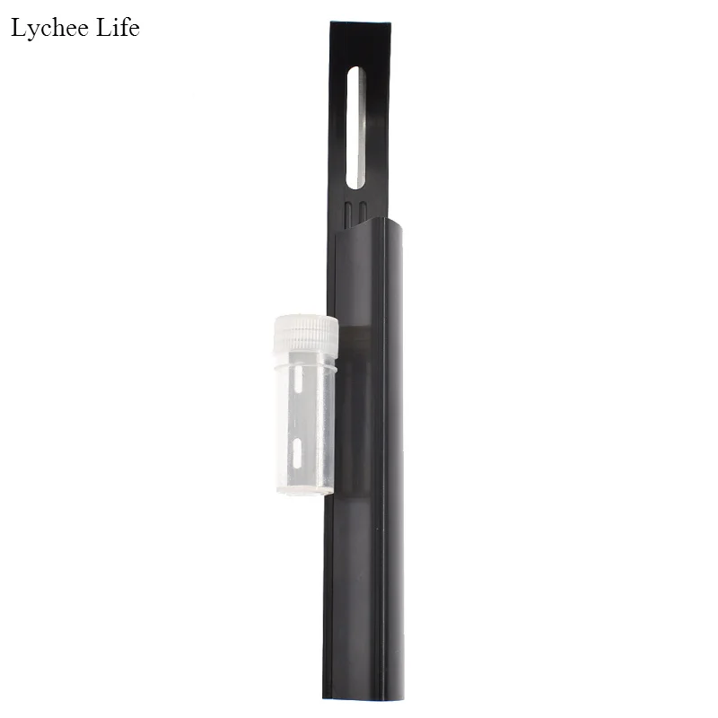 

Lychee Life Stainless Steel Material Black Silver Leather Cutting Tools Matel Cut Thin Knife For Hand Fabric Tools