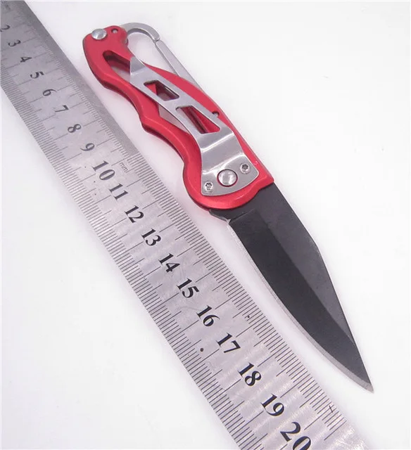 Высокопрочный цветной складной нож, многофункциональный портативный складной нож для самозащиты - Цвет: Красный