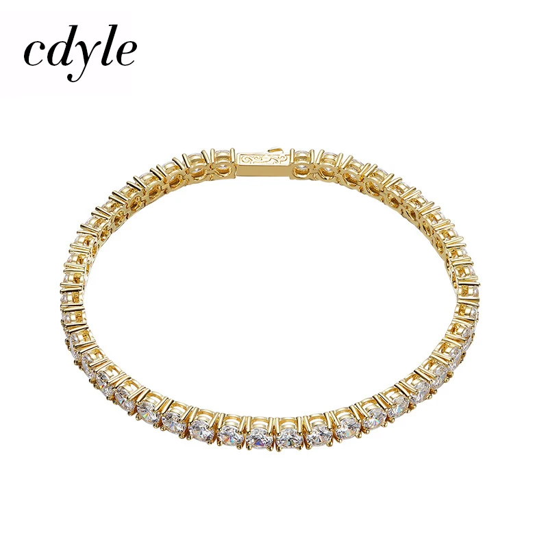 

Cdyle Male Chain Hip Hop Gold Color Men Bangles & Bracelets Luxury Bracelets Austrian Rhinestone Paved Cuban Style Jewelry