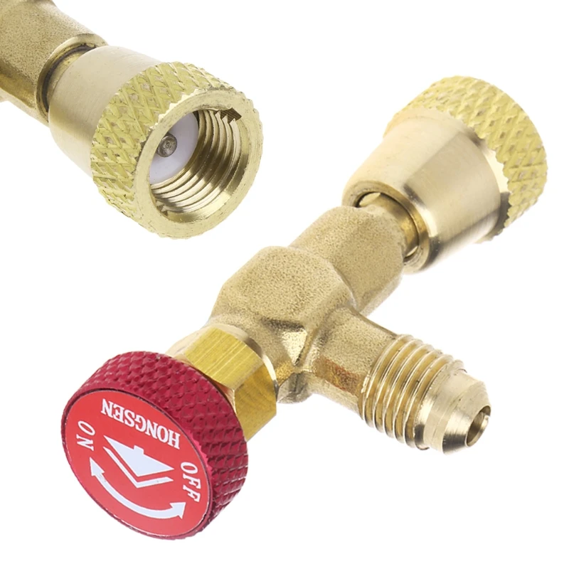 

1PC R410 90 Degree Refrigeration Adapter Connector Gauges Hose Refrigerant Drop ShiP